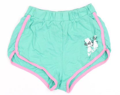 Disney Girls Green Sweat Shorts, 3-4 Years, Mickey Mouse Design