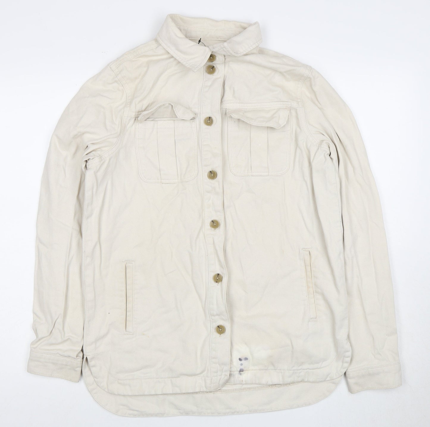 Next Women's Beige Cotton Jacket - Size 10