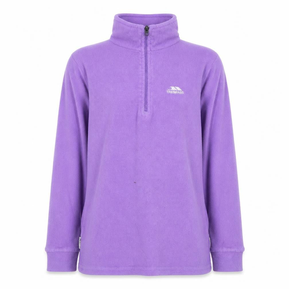 Trespass Girls Purple 1/4 Zip Fleece Hoodie, 11 Years