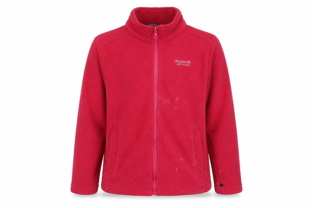 Regatta Girls Red Fleece Jacket 9 Years Full Zip Pockets