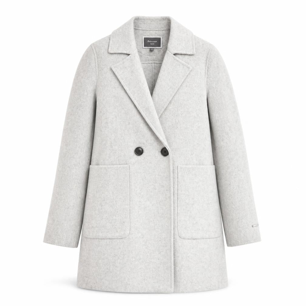 Next Women's Grey Mid-Length Wool Coat, Size 6