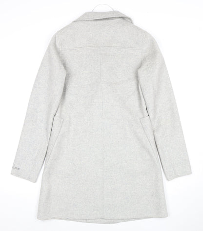 Next Women's Grey Mid-Length Wool Coat, Size 6