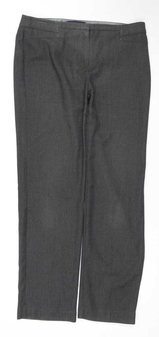 M&S Women's Grey Trousers, Size 12, Regular Fit