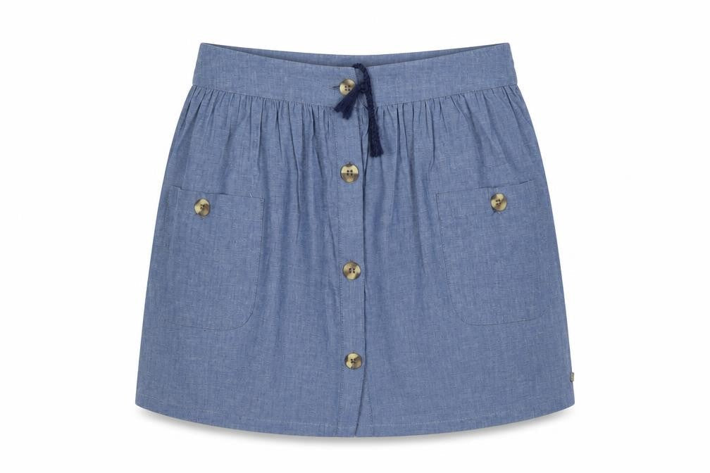 SoulCal & Co Women's Blue Cotton Skirt, Size S, Button