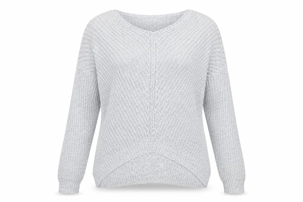 Jacqueline de Yong Women's Grey Pullover Jumper L