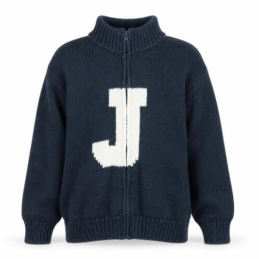 Jasper Conran Boys Blue Full Zip Jumper - 7 Years High Neck
