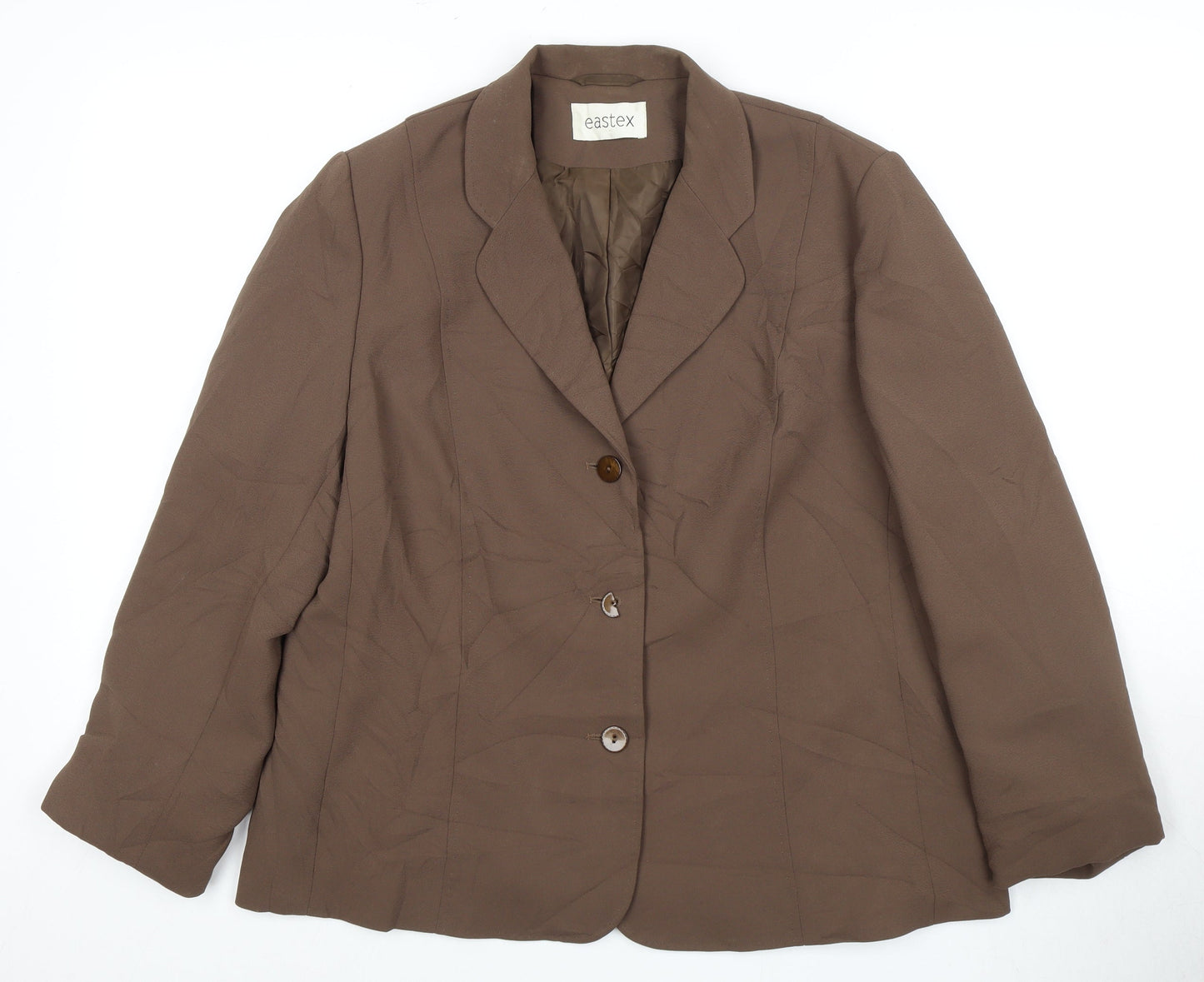 Eastex Brown Women's Suit Jacket, Size 16, Lined