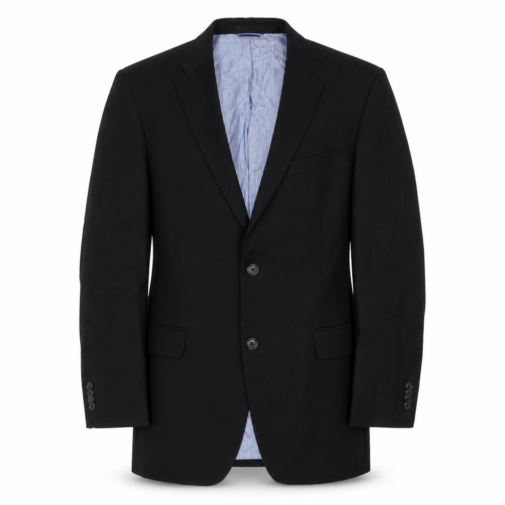 Tommy Hilfiger Men's Black Wool Blazer Jacket Size 38R