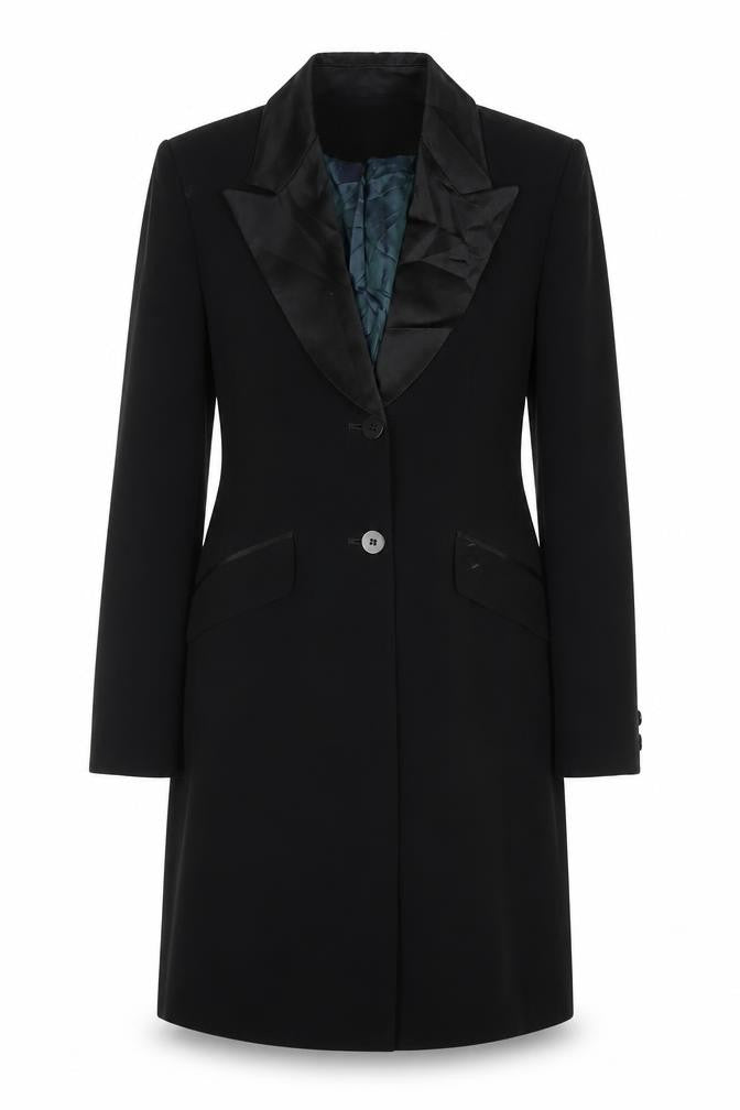 Jasper Conran Women's Black Overcoat Size 10 - Elegance & Warmth