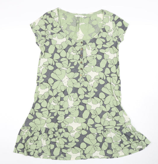 Wakelyth Women's Green Floral Shift Dress Size 10