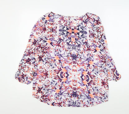 Additional front view of Jacqueline de Yong Women's Multicoloured Floral Top - UK 8