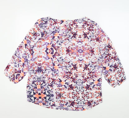 Back view of Jacqueline de Yong Women's Multicoloured Floral Top - UK 8