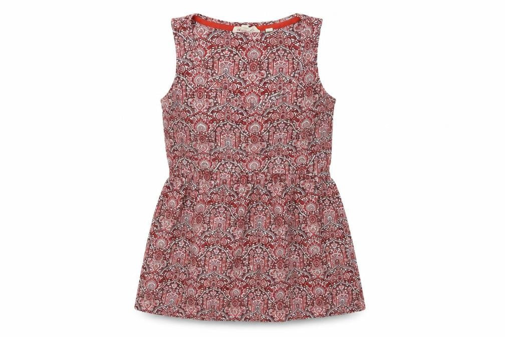 Fat Face Women's Red Paisley Tunic Blouse Size 6