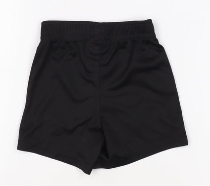 Back view of Puma boys’ black active shorts, size 12-18, months