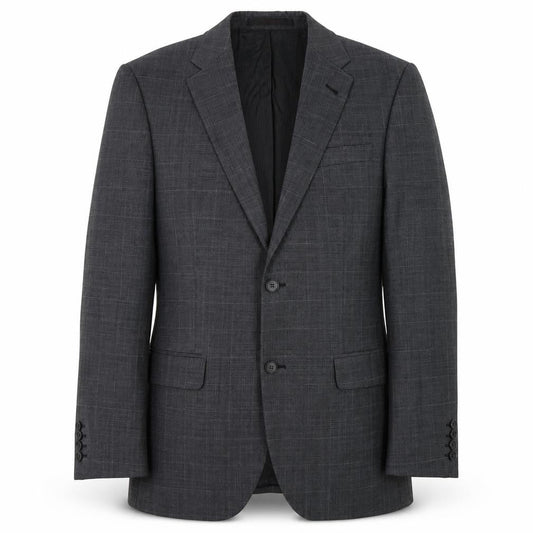 Jeff Banks Men's Grey Check Blazer, Size 40R, Elegant Style