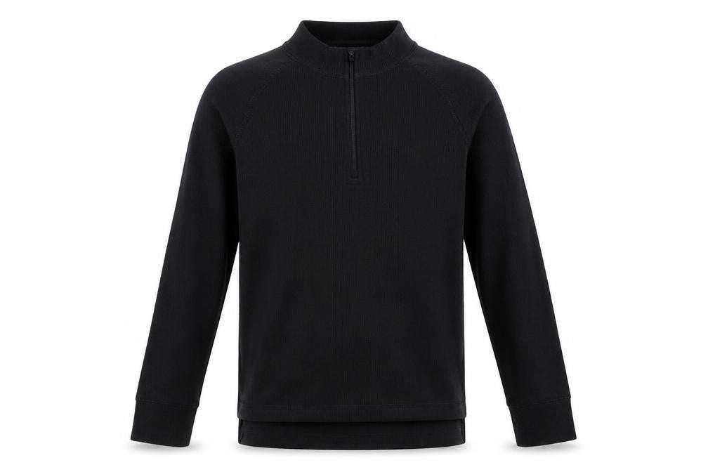 Trespass Boys Black Mock Neck Long Sleeve Pullover, 7-8 Years