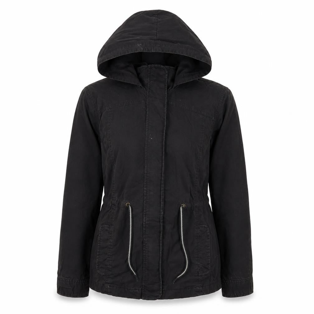 Gap Womens Black Parka Jacket, S, Hooded, Casual