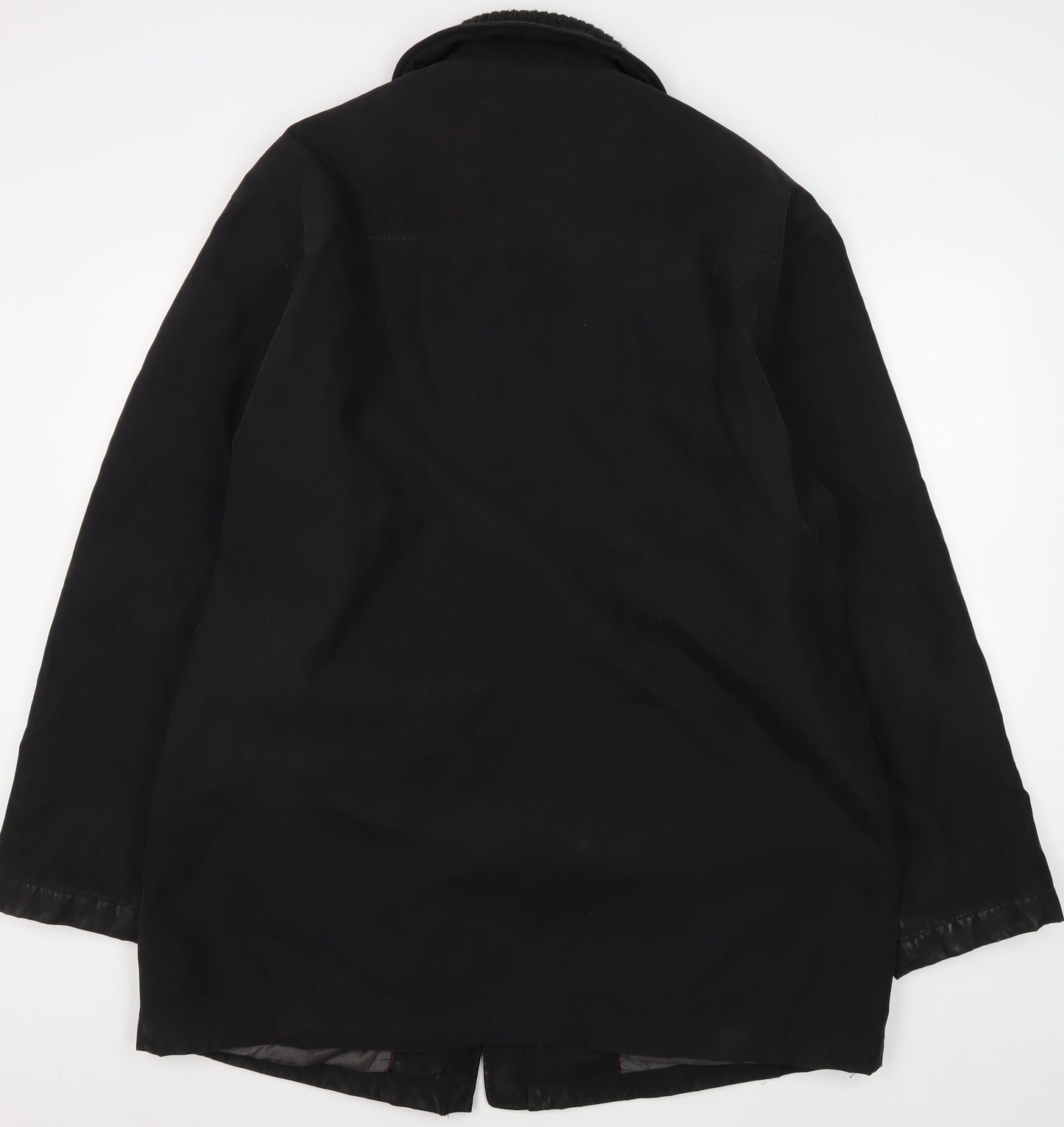 BH LTD Men's Black XL Overcoat Cotton Twill