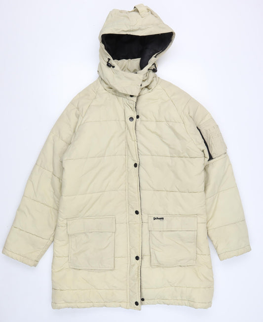 Schott NYC Men's Beige Puffer Jacket Size L