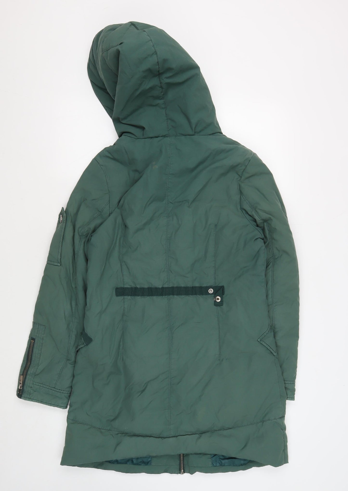 Natural Green XL Unisex Hooded Parka Jacket