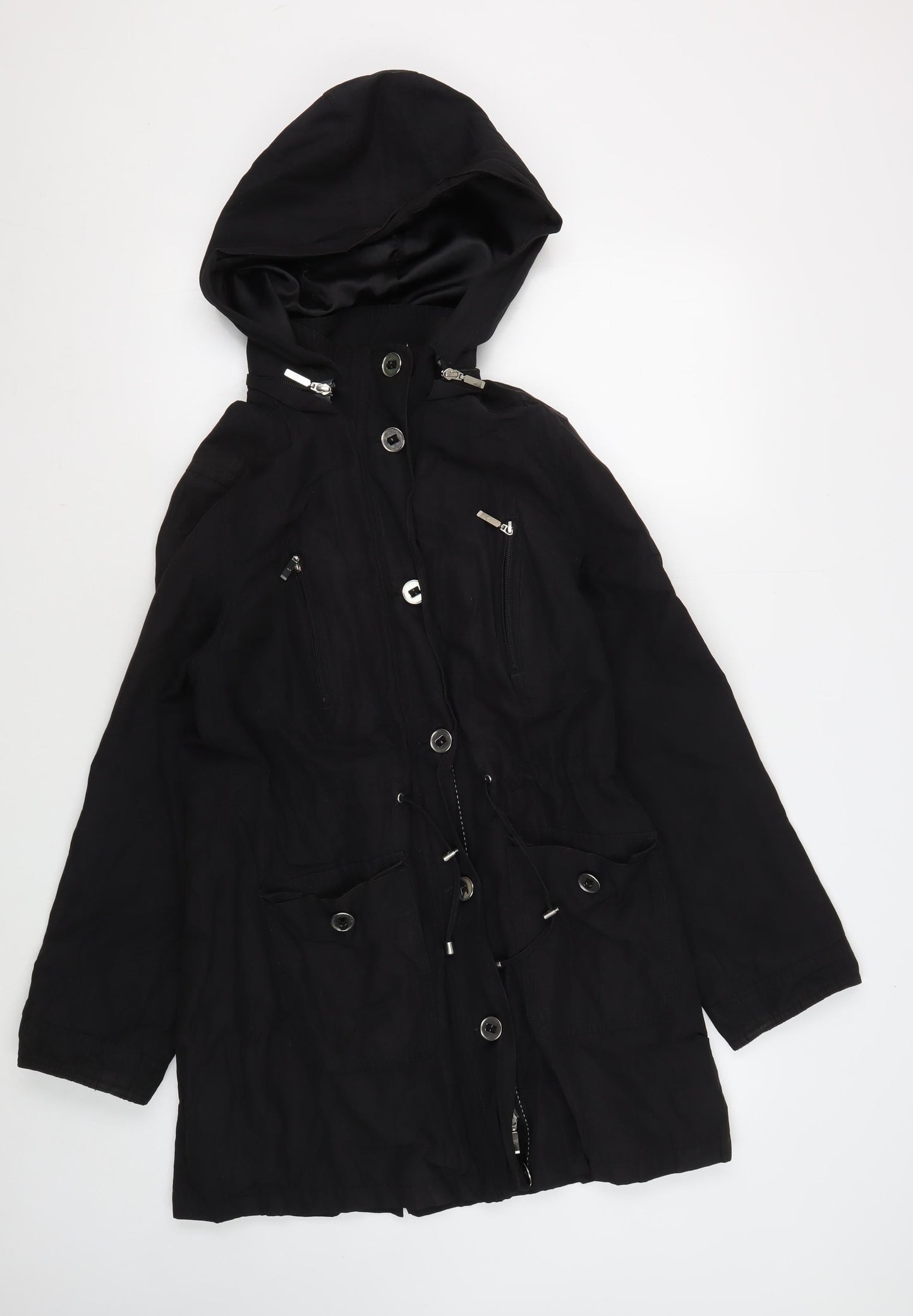 Marks and Spencer Women's Black Hooded Anorak Jacket Size 10