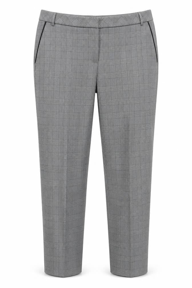 Next Women's Grey Check Trousers Size 14