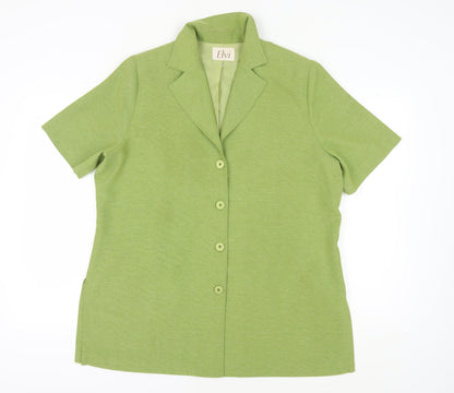 ELVI Women's Green Blazer Size 18 Casual Lined