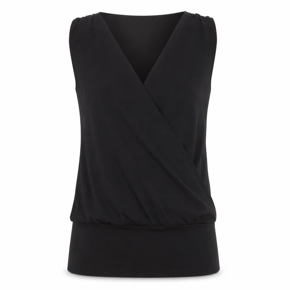 Cubus Women's Black Wrap Sleeveless Top - Size S