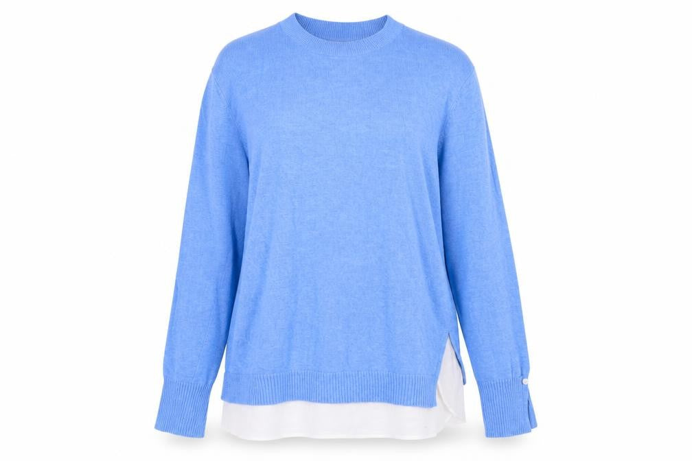 Sfera Women's Blue Crew Neck Pullover Jumper Size 14