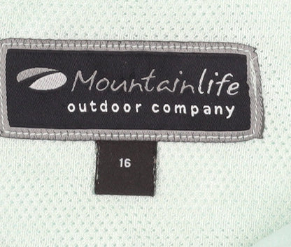 Mountain Life Women's Green Button-Up Shirt Size 16
