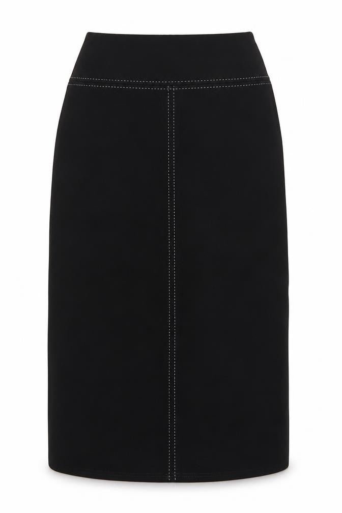 Amaranto Women's Black Midi Pencil Skirt Size 12