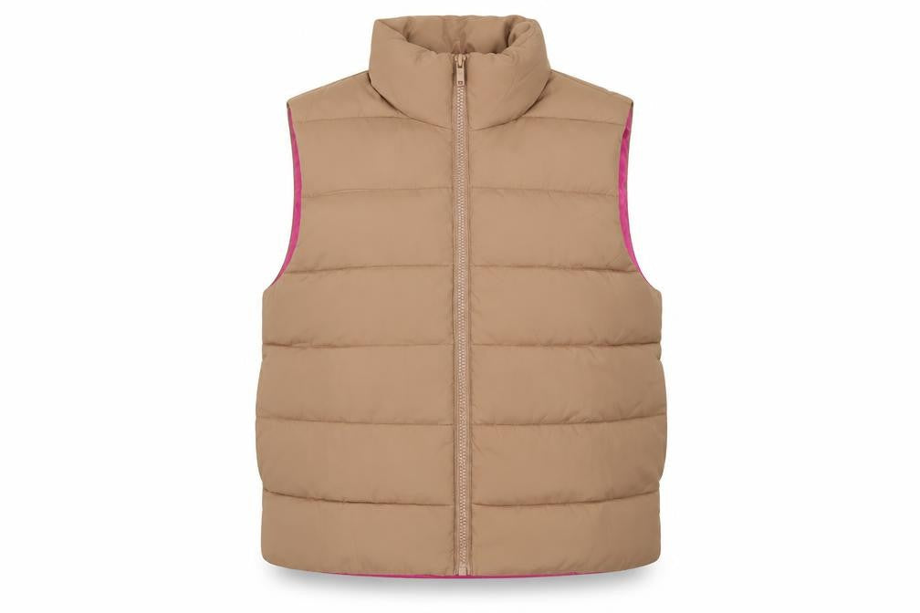 Noisy May Women's Brown Puffer Waistcoat L