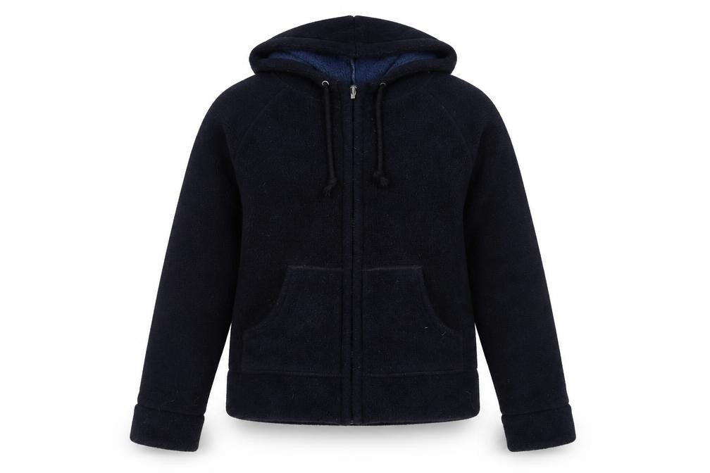 Marks & Spencer Women's Blue Hooded Fleece Jacket Size 10