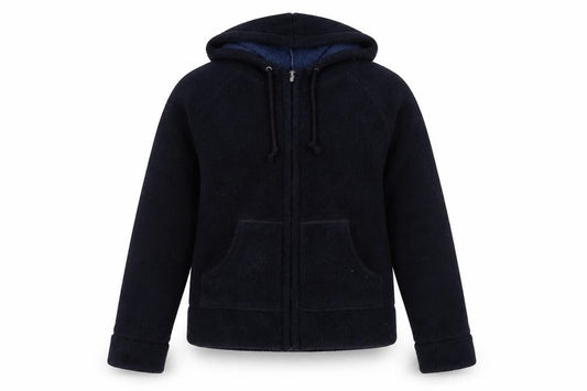 Marks & Spencer Women's Blue Hooded Fleece Jacket Size 10