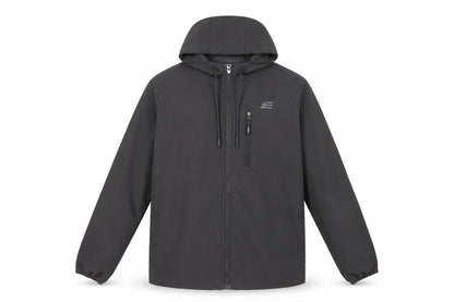 Elgini Men's Black Hooded Windbreaker Jacket M