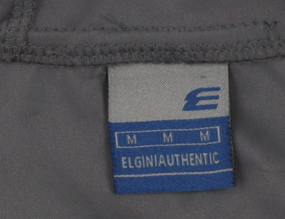 Elgini Men's Black Hooded Windbreaker Jacket M