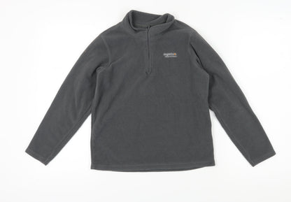 Additional front view of Regatta boys’ grey fleece sweatshirt 12 years
