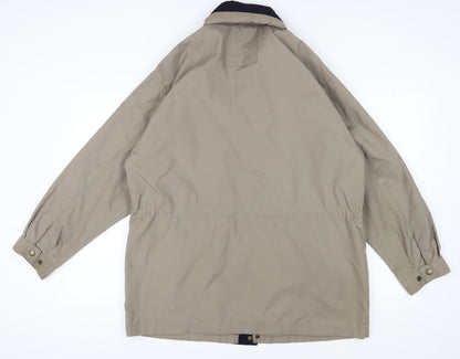 BHS Men's Beige Parka Jacket - Large Casual