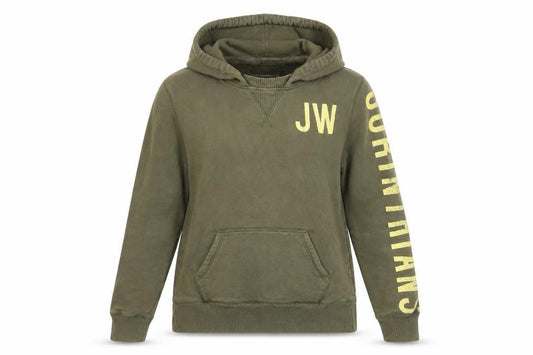 Jack Wills Women's Green Hoodie Size 10 Pullover