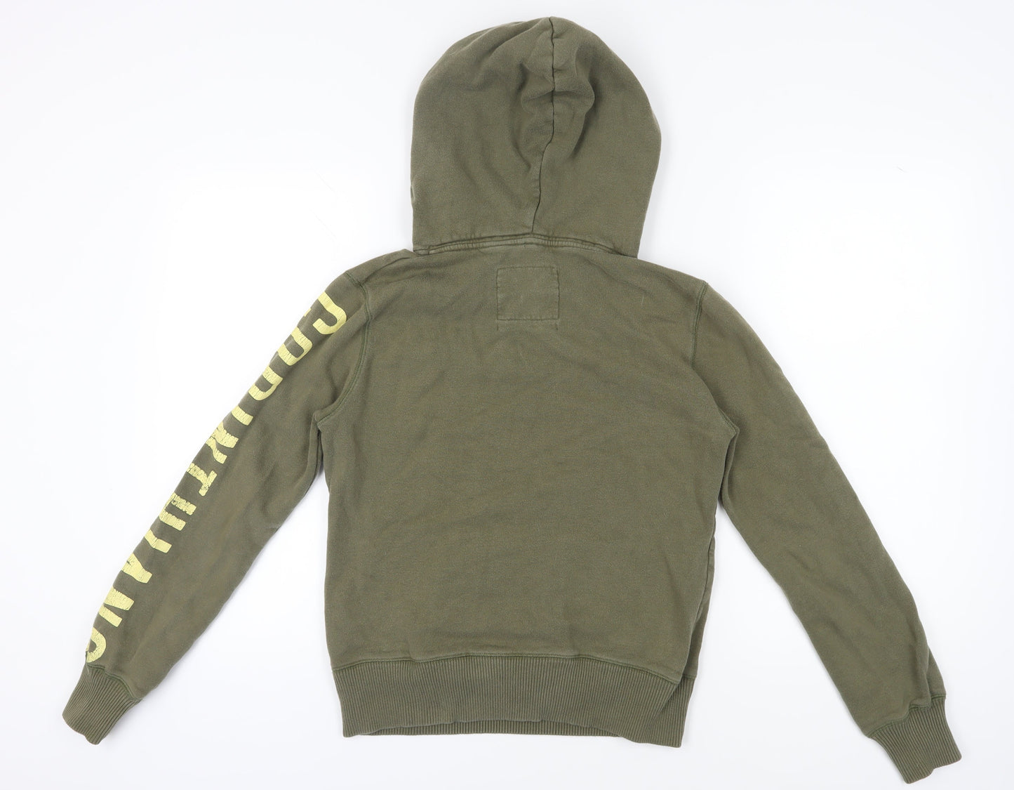 Jack Wills Women's Green Hoodie Size 10 Pullover