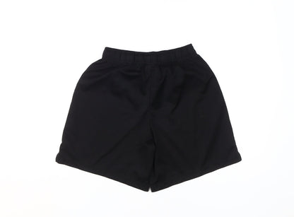 Back view of Sondico boys’ black athletic shorts 13y relaxed fit