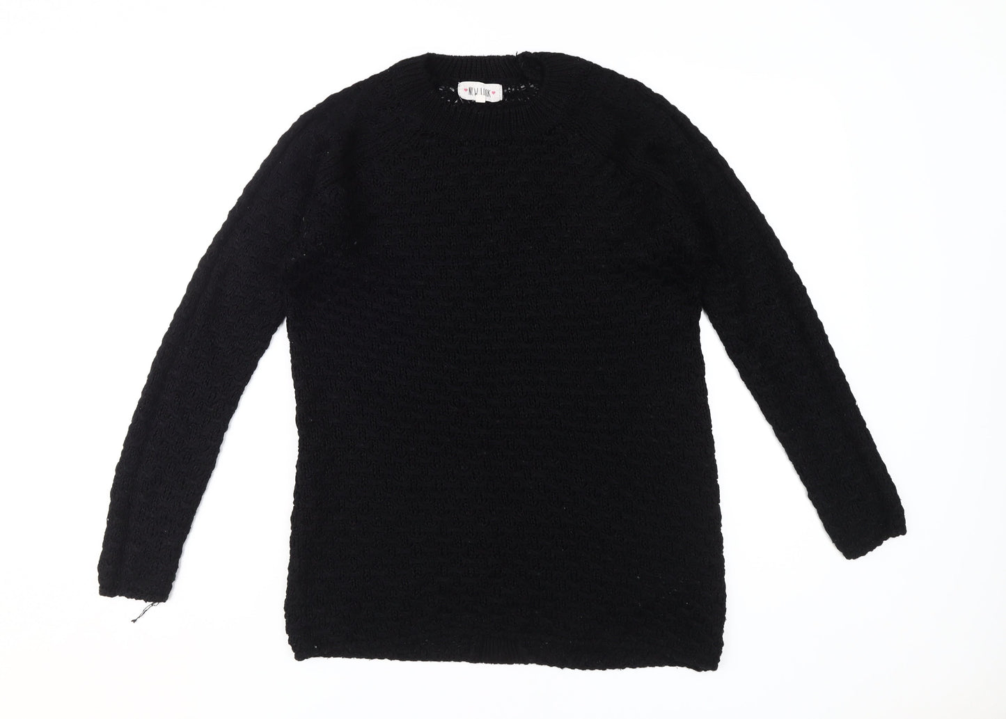 New Look Women's Black Cable-Knit Jumper, Size S