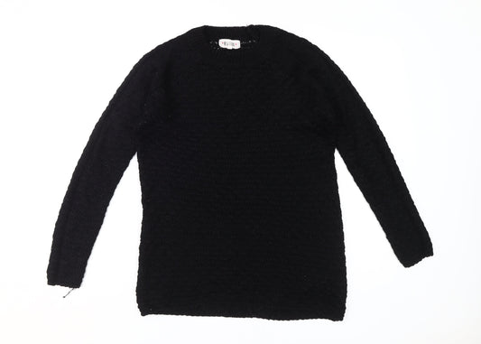 New Look Women's Black Cable-Knit Jumper, Size S