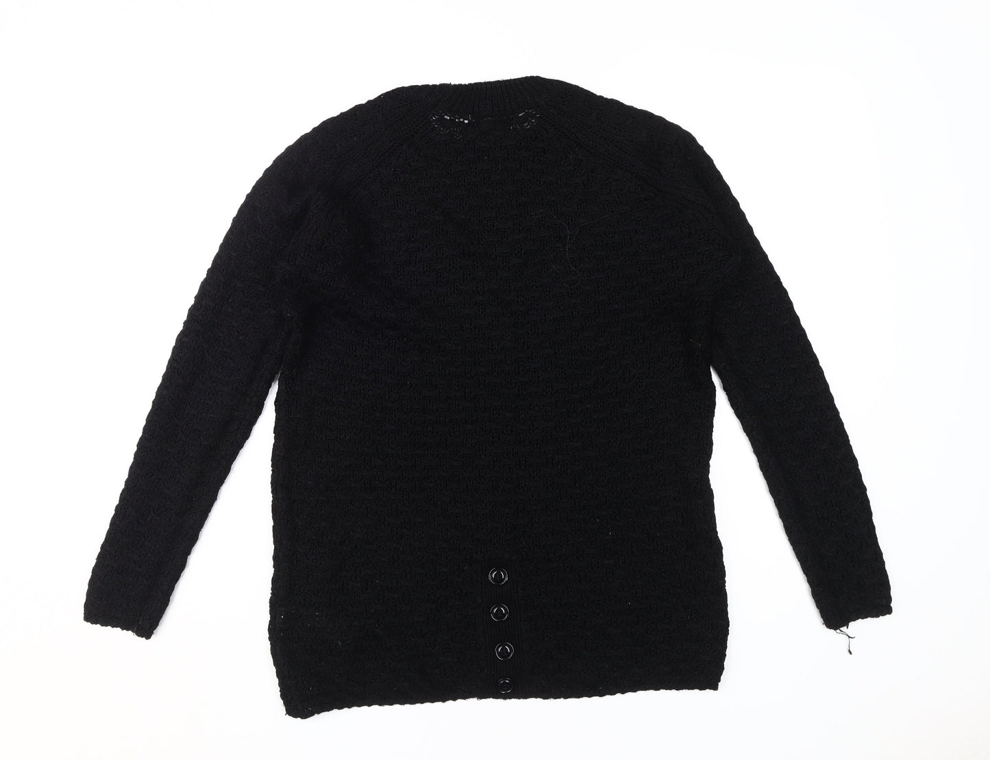 New Look Women's Black Cable-Knit Jumper, Size S