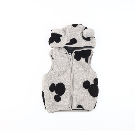 Disney at George Unisex Baby Grey Fleece Hooded Jacket 12-18M