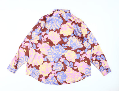 Et Vous Women's Multicoloured Button-Up Floral Shirt, Size 14