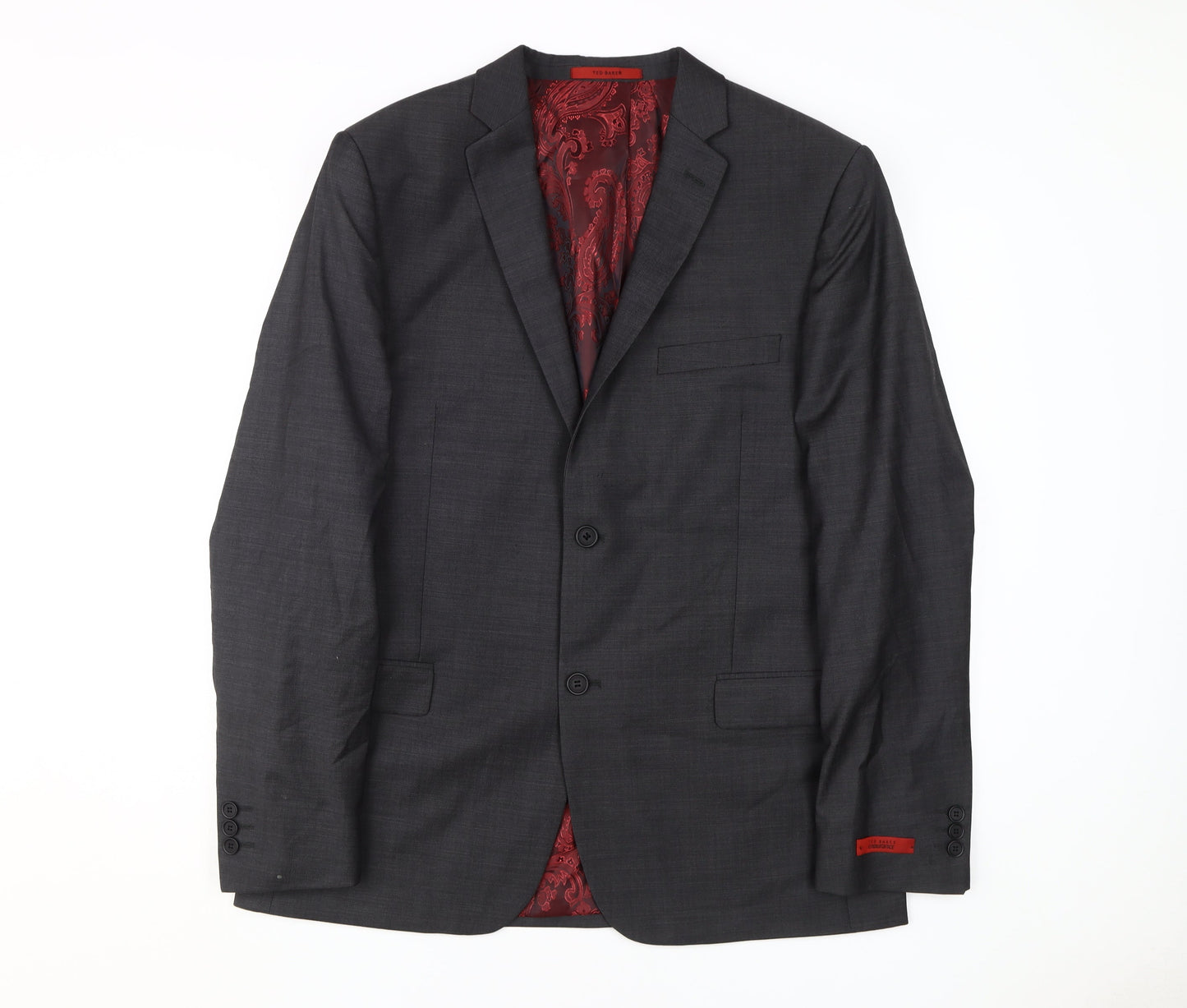 Ted Baker Men's Grey Suit Jacket 42R Classic Style