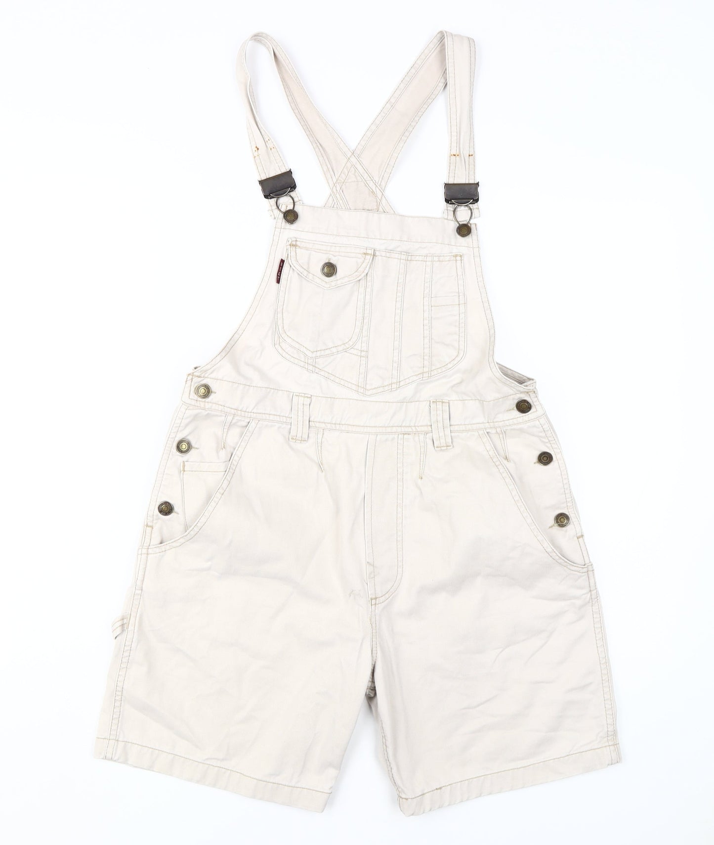 Next Women's Beige Dungaree One-Piece UK 8