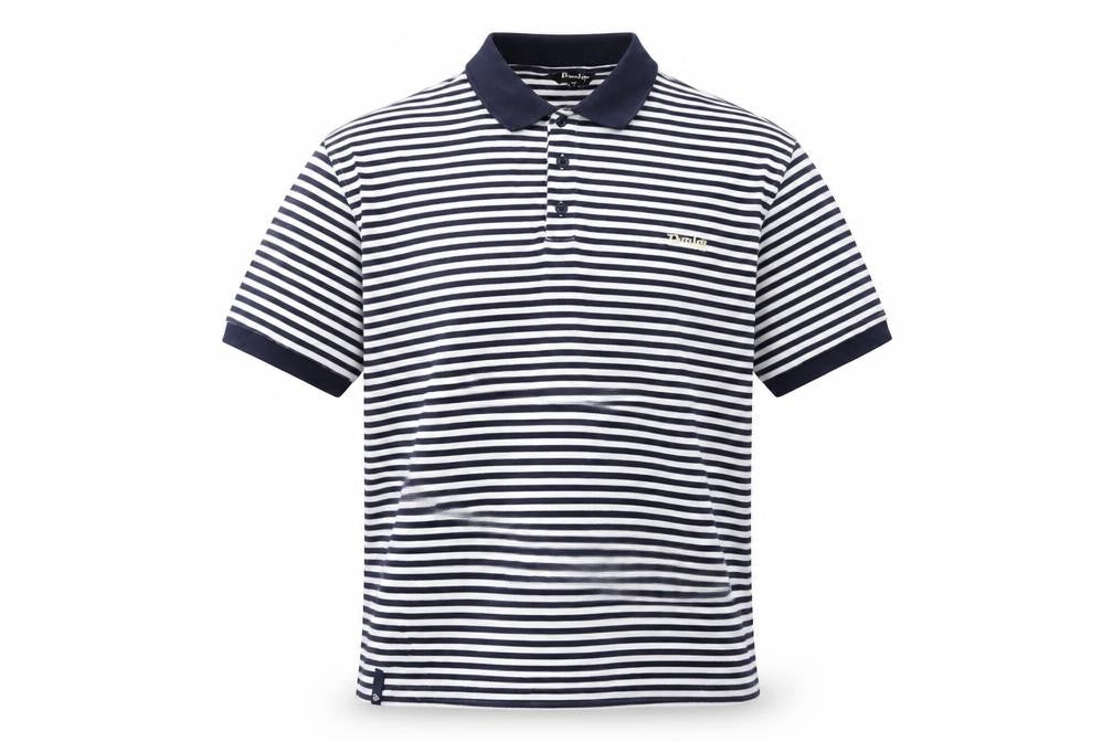 Dunlop Men's XL Striped Polo Shirt for Golf in Black