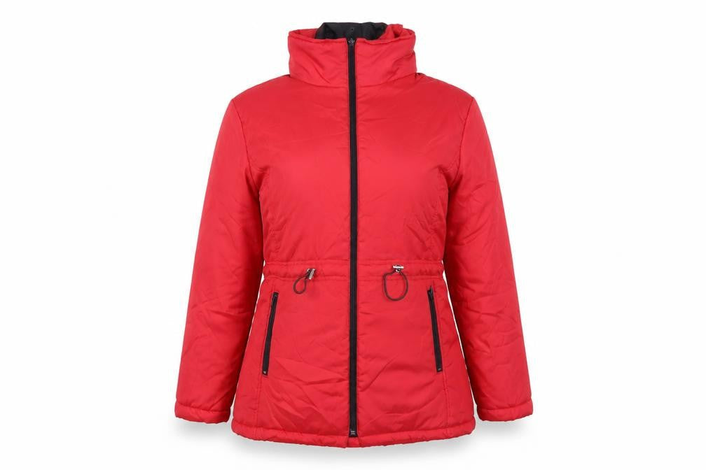 Anne De Lançay Women's Red Puffer Jacket Size L, Winter Style